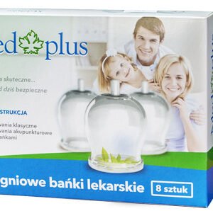 Bańki bezogniowe z pompką ergonomiczną MED PLUS 8 szt.
