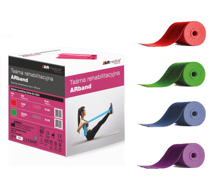 Taśma rehabilitacyjna do ćwiczeń ARband ARmedical EB 2mb / 45,5mb