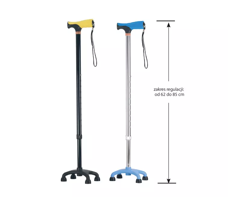 Laska inwalidzka aluminiowa – czwórnóg niski AR-017 ARmedical