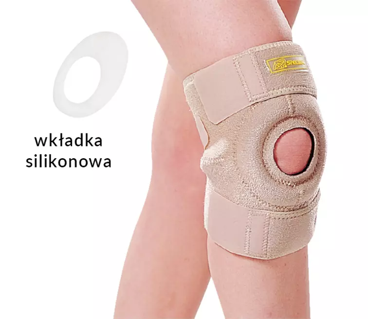 Neoprenowy stabilizator stawu kolanowego, zapinany, krótki SP-6630 ARmedical