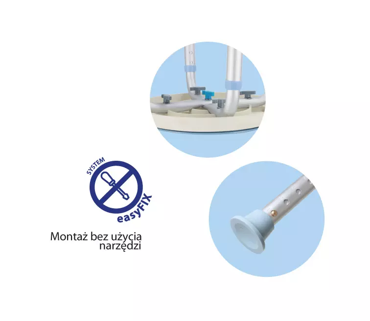 Taboret prysznicowy okrągły – obrotowy AR-201A