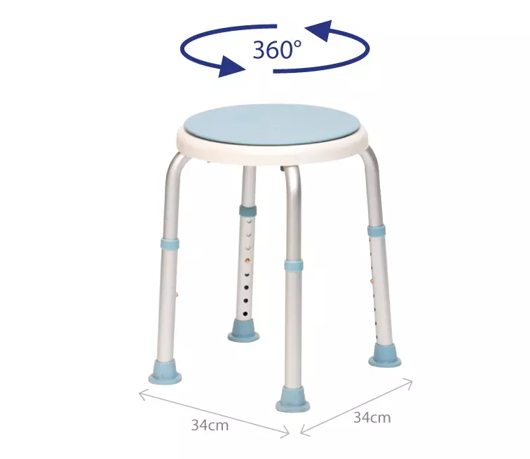 Taboret prysznicowy okrągły – obrotowy AR-201A